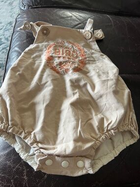 Unbranded Kids Beige 'Little Bird' Cotton Bodysuit